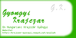 gyongyi krajczar business card
